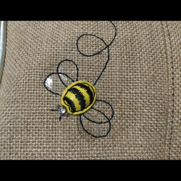 Coach Tan Mini Bag with Blue and Red Floral Design - Picture 5 of 8